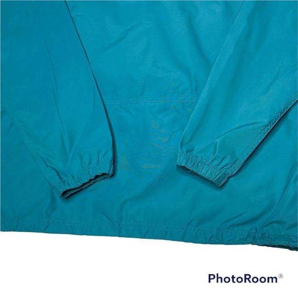 Vintage L.L. Bean Anorak 1990's USA MADE Teal Light Weight Windbreaker Rain Coat - Picture 5 of 7